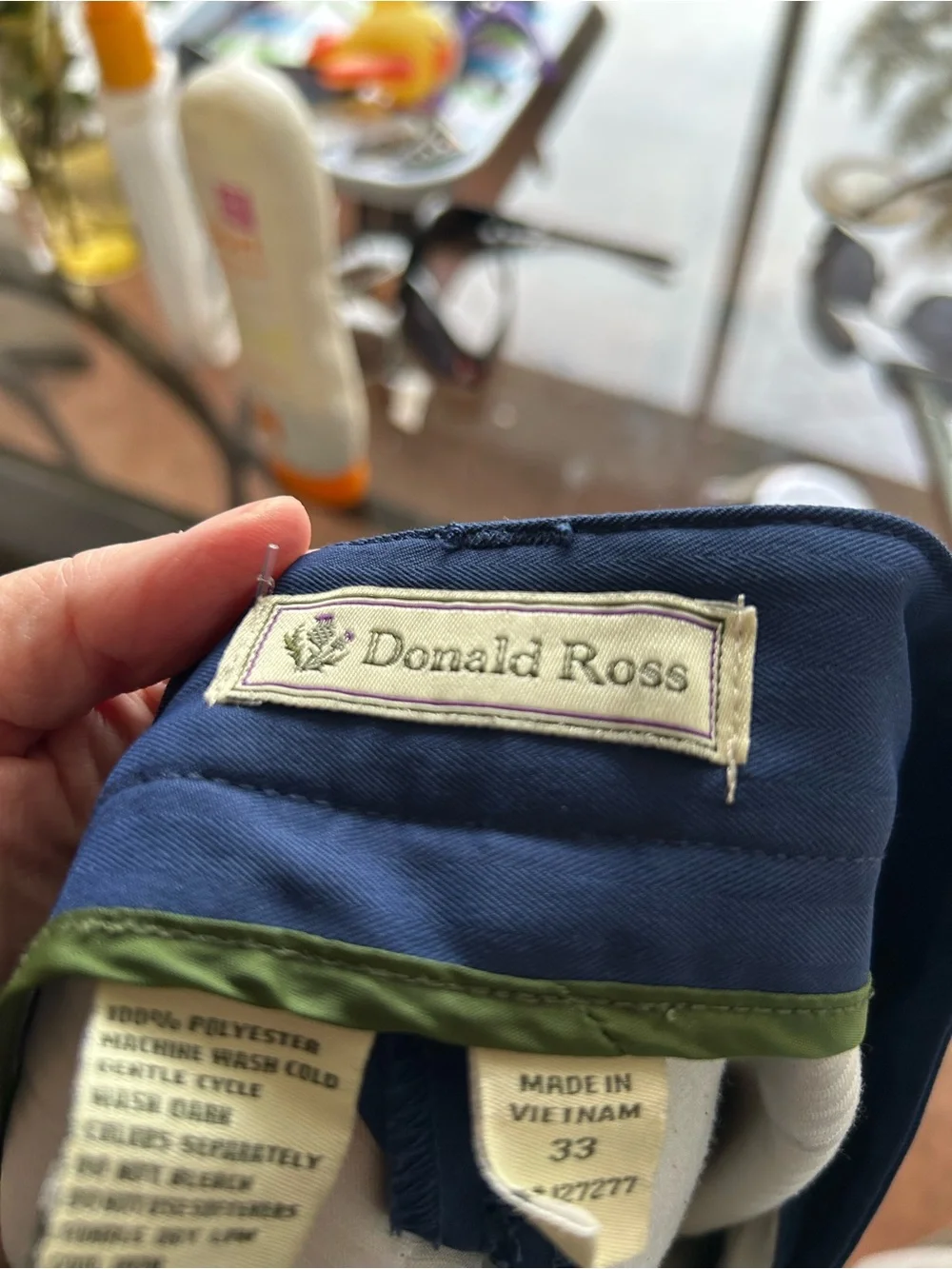 Men's Flat Front Casual Shorts in Royal Blue